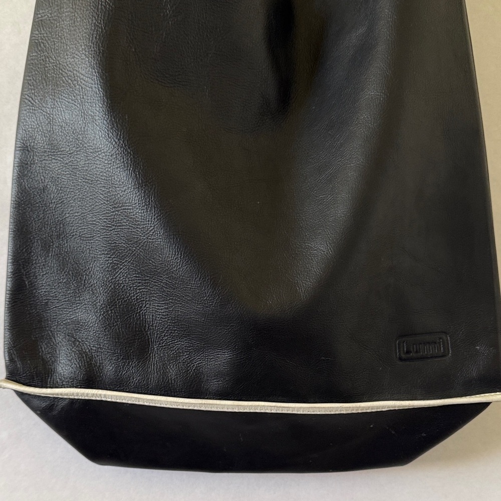 Lumi Leather Shoulder Bag Black Minimalist Slouchy Unlined Quiet Luxury Purse - Picture 3 of 16